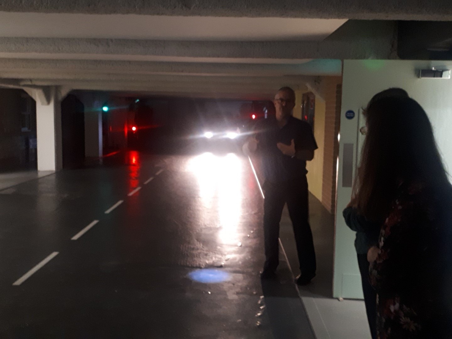 Simulating a street at night at the Lifeskills Centre