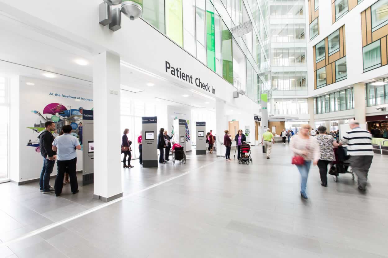 The atrium at Southmead Hospital, Bristol