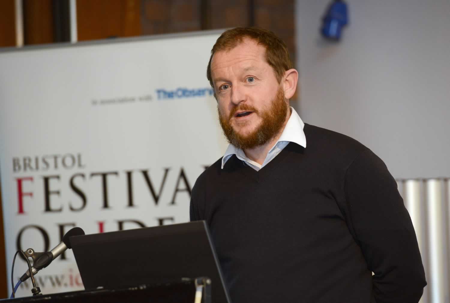 David Relph speaking at the Festival of Health