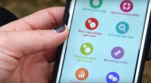 The SAM anxiety app, developed at UWE