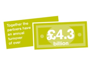 The partners' turnover is £4.3 billion