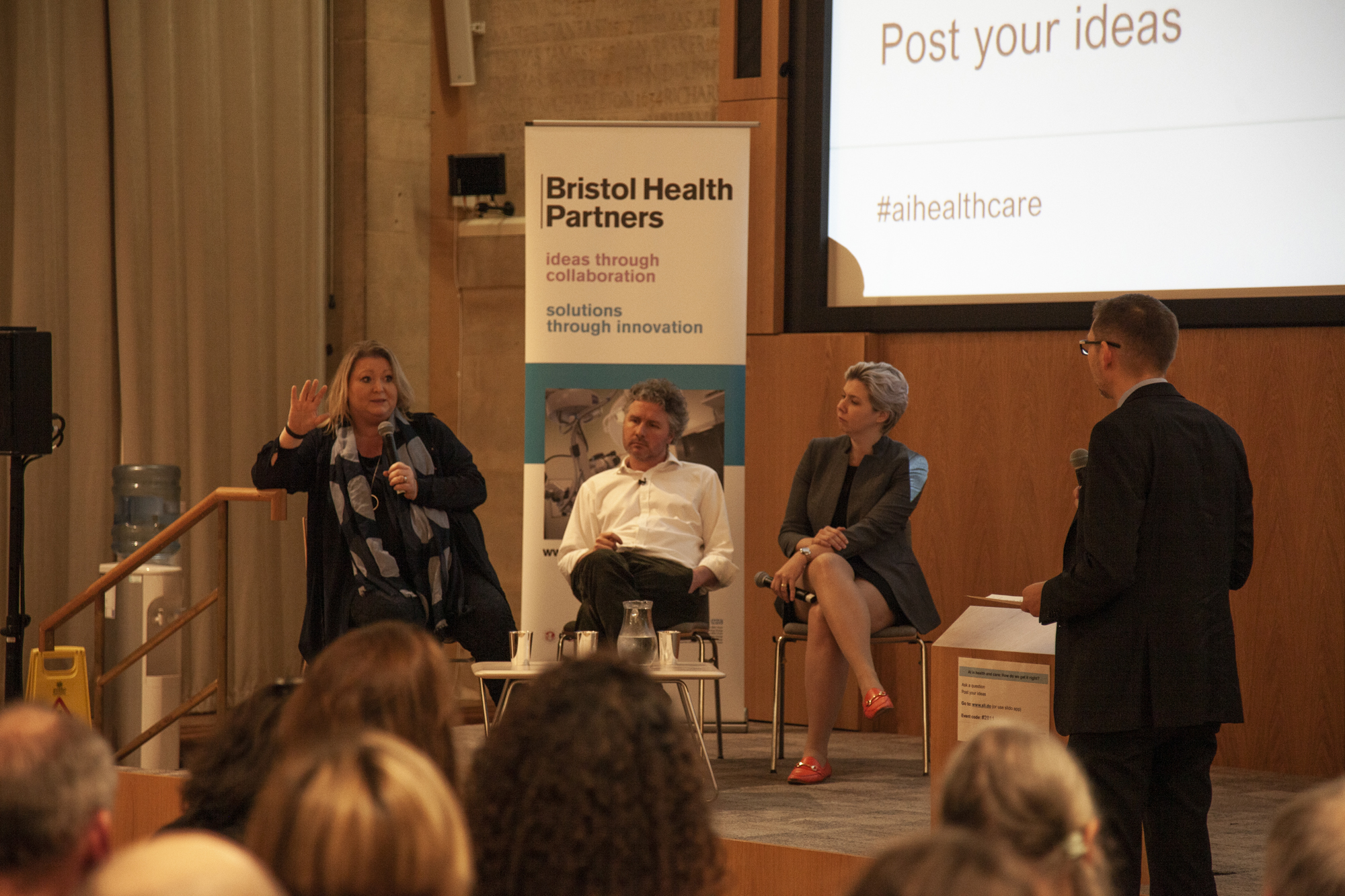 The speakers at the AI in Health and Care event